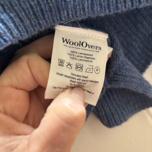 WOOL LOVER 100% Lambswool Striped Crew Neck - Picture 4 of 4